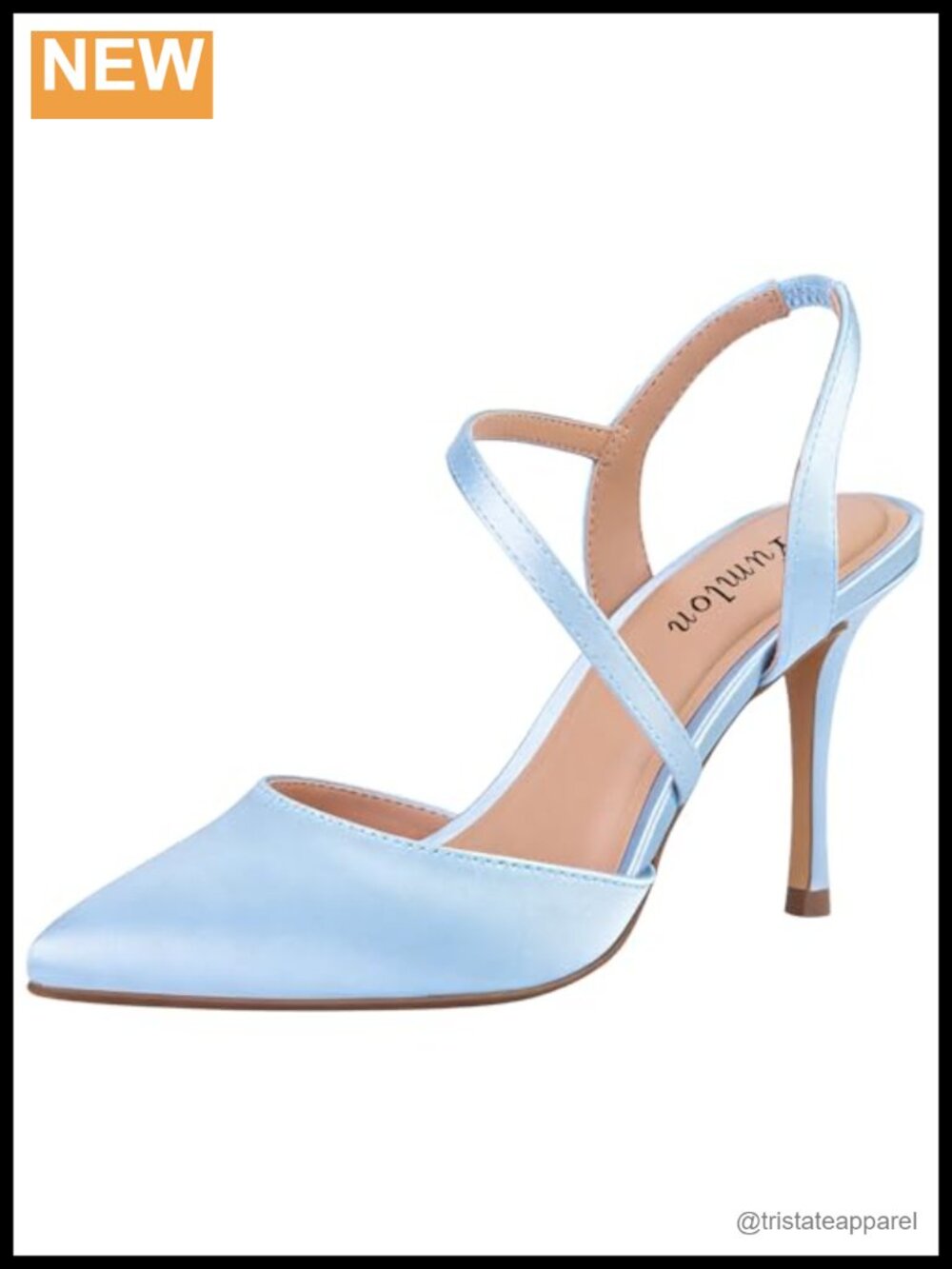Women's Slingback Stiletto Heels Pointed Toe Ankle Strap Pumps Wedding Party